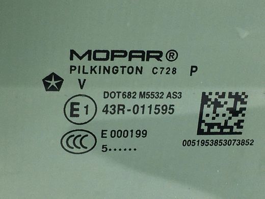 Скло дверей заднє ліве JEEP RENEGADE 2014- 68256359AA, 68256359AA, A