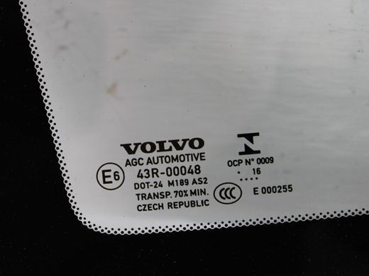 Скло в кузов заднє ліве VOLVO S90 SPA 2016-2020 (31108785) 31385504, 31385504, A