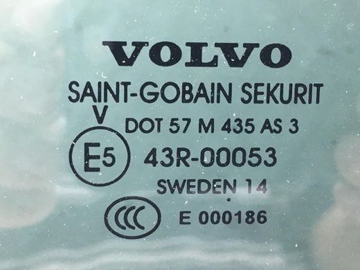 Скло в кузов заднє ліве VOLVO XC60 2013-2017 31298058, 31298058, B