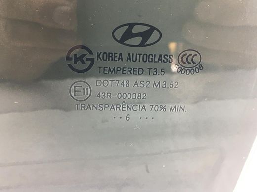 Стекло двери заднее левое HYUNDAI SANTA FE CM 2006-2009 834172B000, 834172B000, B