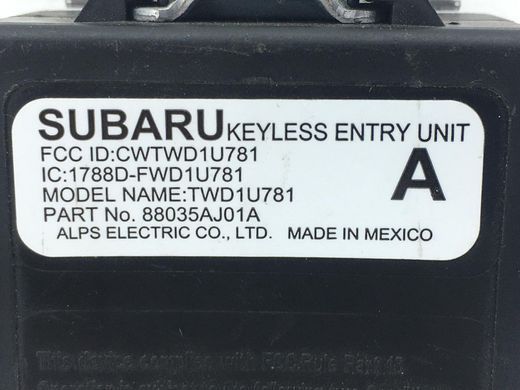 Блок управления центральным замком SUBARU OUTBACK B14 2010-2014 88035AJ01A, 88035AJ01A, A