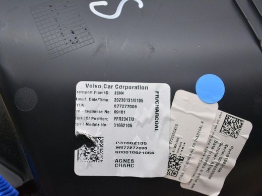 Карта двери передняя правая VOLVO S60 SPA 2019-2024 31662105, 31662105, A