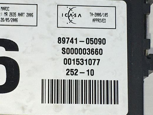 Блок управління TOYOTA AVENSIS T27 2009-2011 89741-05090, 89741-05090, A