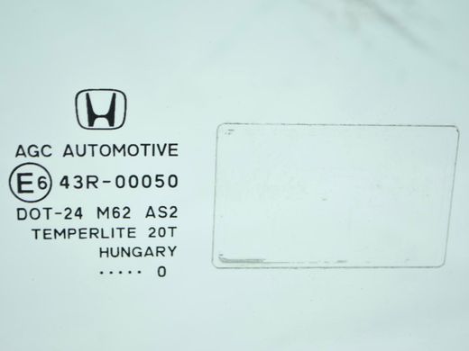 Скло дверей переднє праве HONDA CR-V 2010-2012 73300SWYE00, 73300SWYE00, A