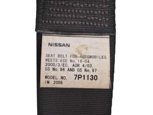 Ремінь безпеки задній лівий правий NISSAN NAVARA D40 2005-2010 88844EB40B, 88844EB40B, A
