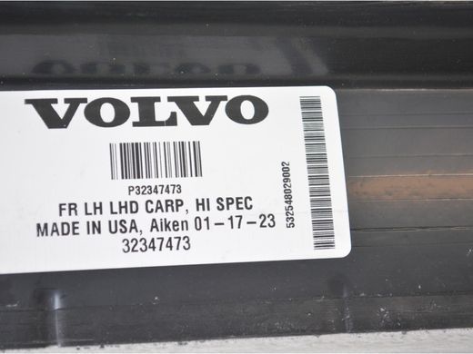 Килимок автомобільний передній лівий VOLVO S60 SPA 2019-2024 32347473, 32347473, A