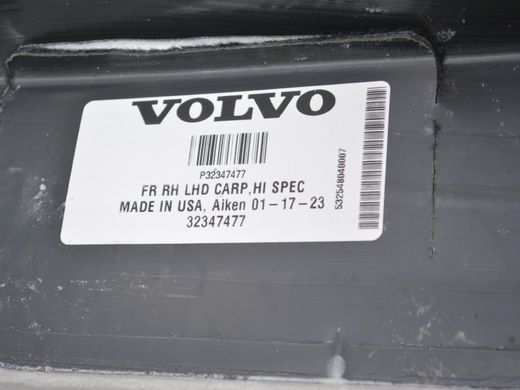 Коврик автомобильный передний правый VOLVO S60 SPA 2019-2024 32347477, 32347477, A