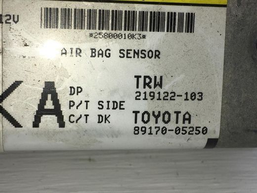 Блок управления AirBag TOYOTA AVENSIS T27 2009-2011 89170-05250, 89170-05250, A