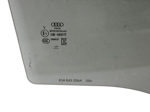Стекло двери заднее правое AUDI Q3 F3 2018-2025 (83F845206A) 83A845206A, 83A845206A, A