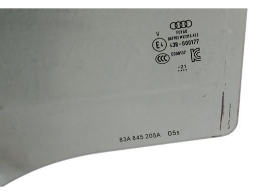 Скло дверей заднє ліве AUDI Q3 F3 2018-2025 (83F845205A) 83A845205A, 83A845205A, A