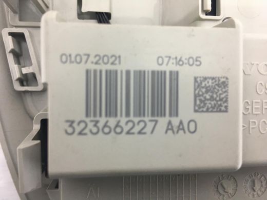 Плафон освещения салона передний VOLVO XC40 2017- 32366227, 32366227, A