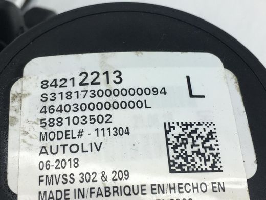 Ремінь безпеки задній лівий GMC ACADIA 2016-2019 (3-й ряд сидінь) 84212213, 84212213, A