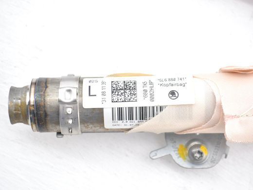 Подушка безопасности верхняя левая SKODA YETI 2009-2013 5L6880741, 5L6880741, A