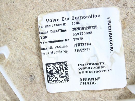Карта дверей передня права VOLVO S60 SPA 2019-2024 31662277, 31662277, B