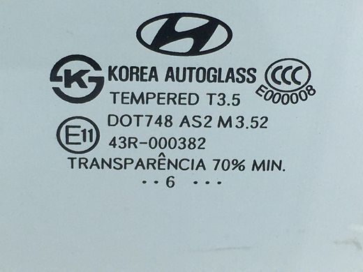 Стекло двери заднее левое HYUNDAI SANTA FE CM 2006-2009 83410-2B020, 83410-2B020, A