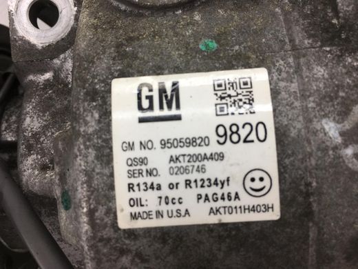 Компресор кондиціонера CHEVROLET TRAX U200 2013-2016 95059820, 95059820, A