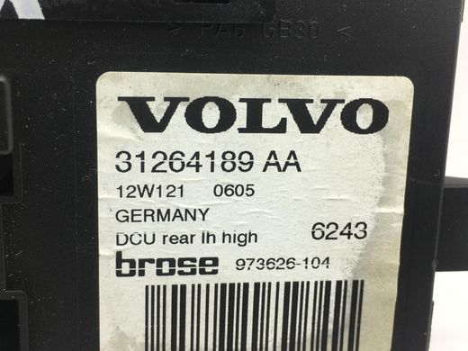 Моторчик склопідйомника задній лівий VOLVO V50 P12 2010-2012 (з блоком управління №31264189AA) 979039-101, 979039-101, A