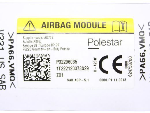Подушка безопасности передняя правая POLESTAR 2 2020- 32296035, 32296035, A