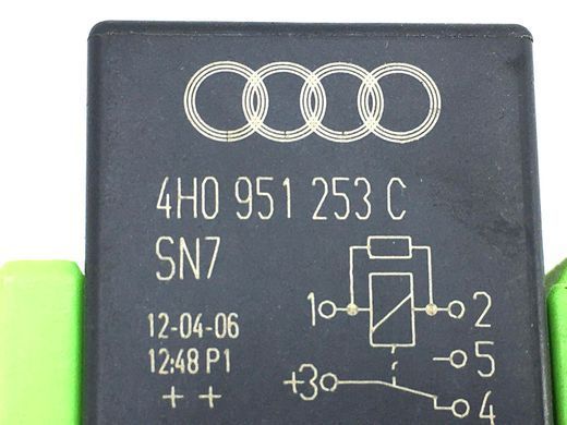 Реле SKODA SUPERB 3T 2008&ndash;2013 (4 піни, зелена фішка, №646) 4H0951253C, 4H0951253C, A