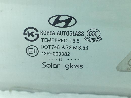 Стекло двери переднее правое HYUNDAI SANTA FE CM 2006-2009 82421-2B000, 82421-2B000, A