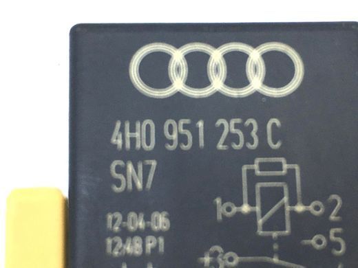 Реле SKODA SUPERB 3T 2008&ndash;2013 (4 піни, світло-коричнева фішка, №646) 4H0951253C, 4H0951253C, A