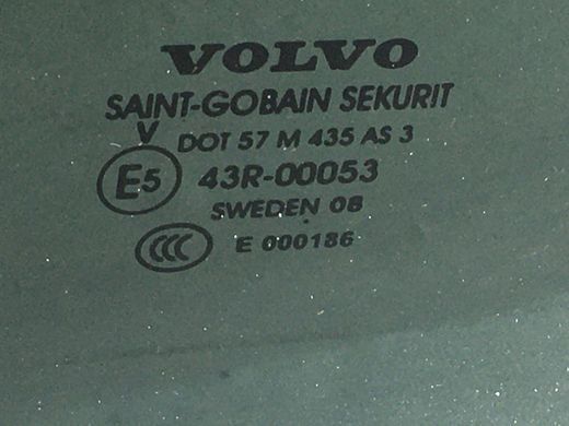 Скло дверей заднє праве VOLVO XC60 2008-2013 30745628, 30745628, A