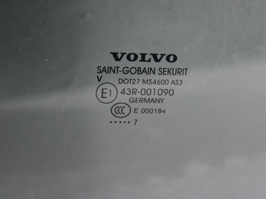 Скло дверей заднє праве VOLVO V60 Y20 2013-2018 31335333, 31335333, B
