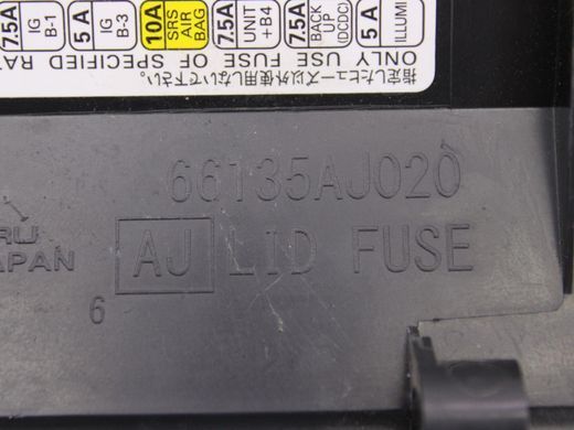 Кришка блоку запобіжників нижня передня ліва SUBARU FORESTER SL 2024- 66135AJ020, 66135AJ020, A