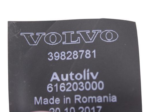 Ремінь безпеки задній правий VOLVO V60 Y20 2013-2018 39828781, 39828781, A