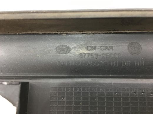 Молдинг дверей нижній правий зовнішній HYUNDAI SANTA FE CM 2006-2009 877602B000, 877602B000, B
