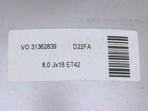 Диск R18 5* VOLVO S90 SPA 2016-2020 (8Jx18H2x42 PCD5x108 ET42 DIA63.4) 31362839, 31362839, B