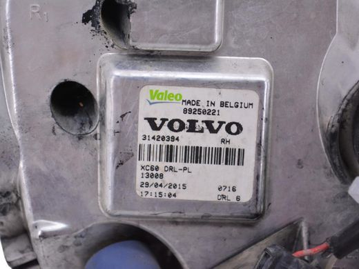 Дневные ходовые огни передние правые VOLVO XC60 2013-2017 31420394, 31420394, B