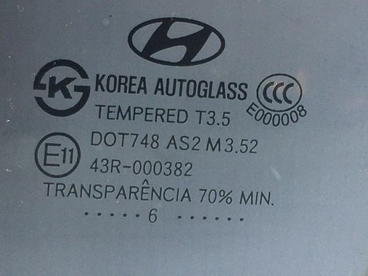 Скло дверей заднє ліве HYUNDAI SANTA FE CM 2006-2009 83417-2B020, 83417-2B020, A