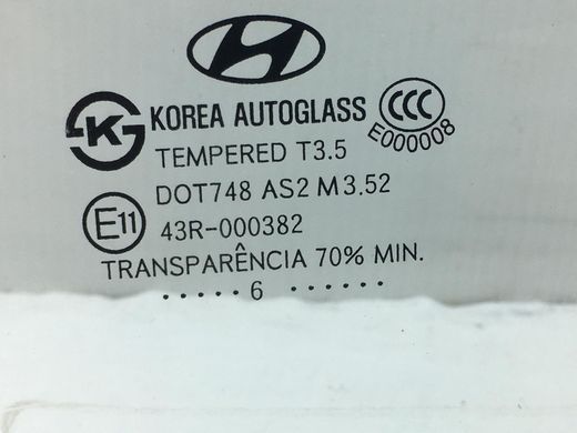 Скло дверей заднє праве HYUNDAI SANTA FE CM 2006-2009 834272B000, 834272B000, B
