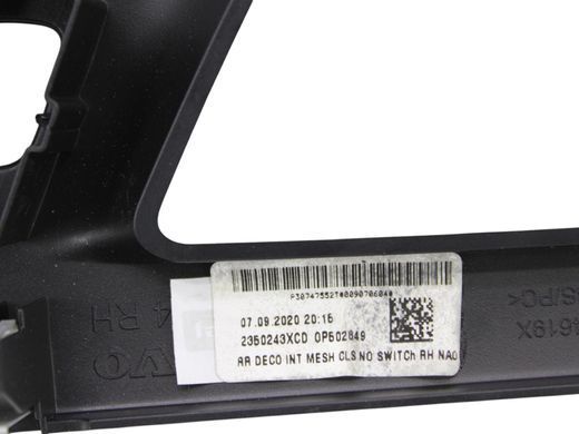 Накладка карти дверей задня права VOLVO S60 SPA 2019-2024 30747552, 30747552, A