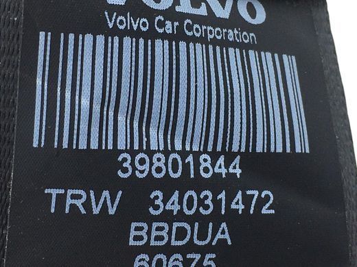 Ремінь безпеки задній правий VOLVO XC60 2008-2013 39801844, 39801844, A