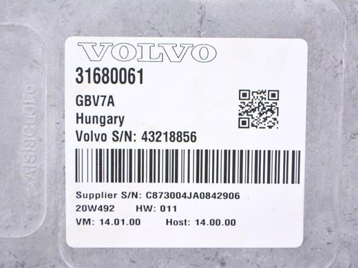 Блок управління камерою заднього виду VOLVO S90 SPA 2016-2020 31680061, 31680061, A
