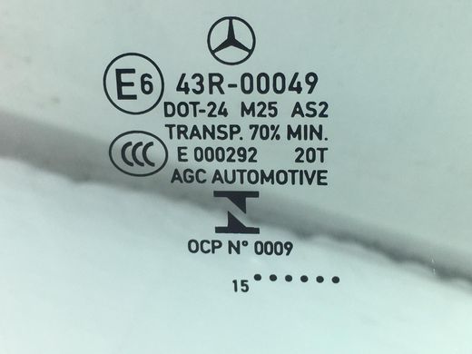 Стекло двери заднее правое MERCEDES E220 W212 2012-2016 A2127353010, A2127353010, A