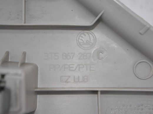 Накладка задней стойки верхняя левая внутренняя SKODA SUPERB 3T 2008&ndash;2013 3T5867287C, 3T5867287C, A