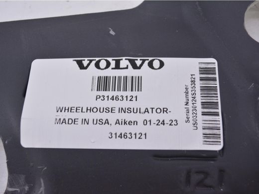 Шумоподавлювач задній правий внутрішній VOLVO S60 SPA 2019-2024 31463121, 31463121, A