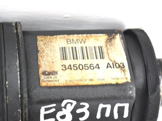 Привід передній правий BMW X3 E83 2006-2010 (27/30 , пошкоджена різьба) 31603450566, 31603450566, B
