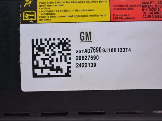 Подушка спинки сидіння передня ліва GMC TERRAIN 2016-2017 20827690, 20827690, A