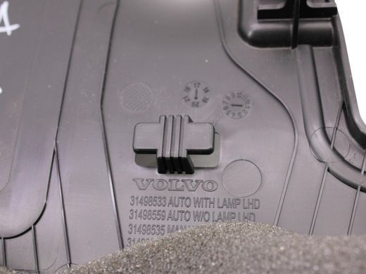 Накладка торпедо нижня передня ліва VOLVO S60 SPA 2019-2024 31498533, 31498533, A
