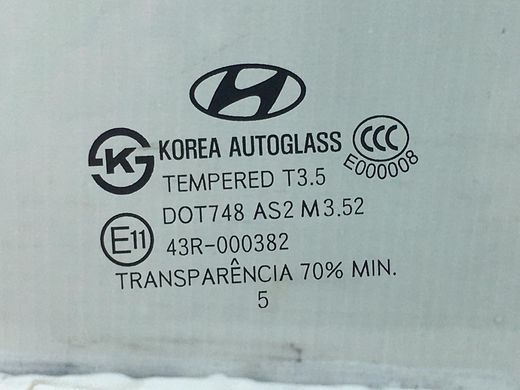 Стекло двери заднее правое HYUNDAI SANTA FE CM 2006-2009 83427-2B000, 83427-2B000, A