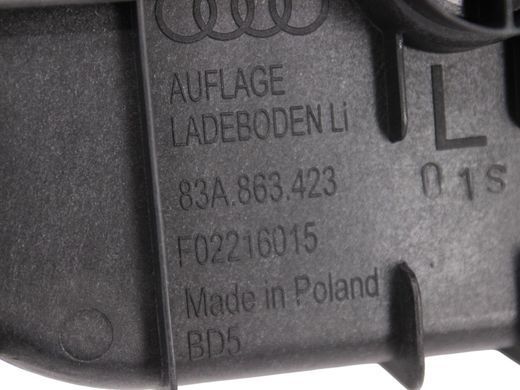 Накладка багажного отсека нижняя левая AUDI Q3 F3 2018-2025 83A863423, 83A863423, B
