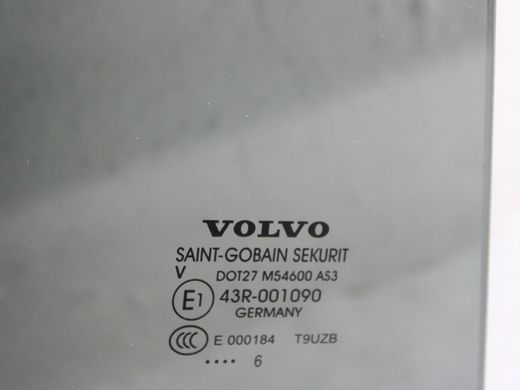 Скло дверей заднє праве VOLVO XC90 2015-2019 32244978, 32244978, B