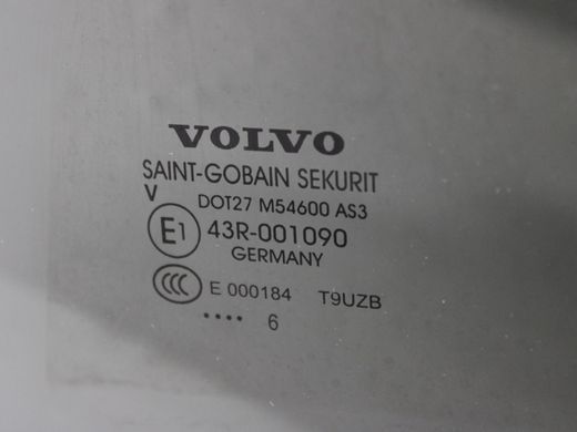 Скло дверей заднє ліве VOLVO XC90 2015-2019 32244977, 32244977, B