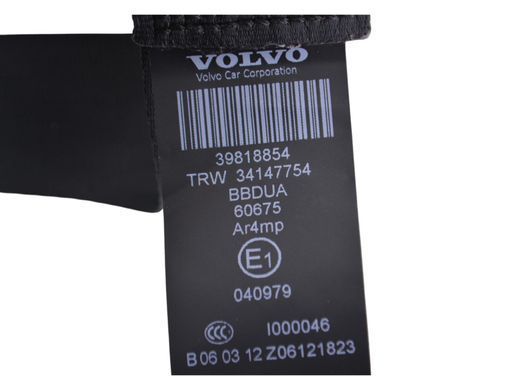 Ремень безопасности задний левый VOLVO XC60 2008-2013 39818854, 39818854, A