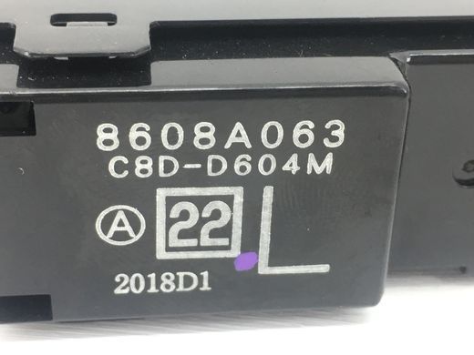 Кнопка включення мотора склопідіймача задня ліва CITROEN C-CROSSER 2007-2013 8608A063, 8608A063, A