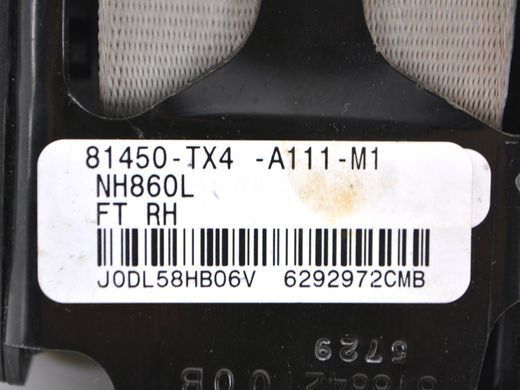 Ремень безопасности передний правый ACURA RDX 2012-2018 (04814-TX4-A10ZB) 81450-TX4-A111-M1, 81450-TX4-A111-M1, A